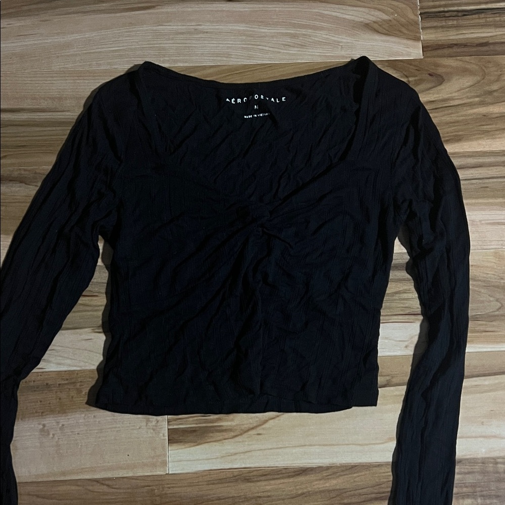 Aeropostale Women's Black Long Sleeve Top